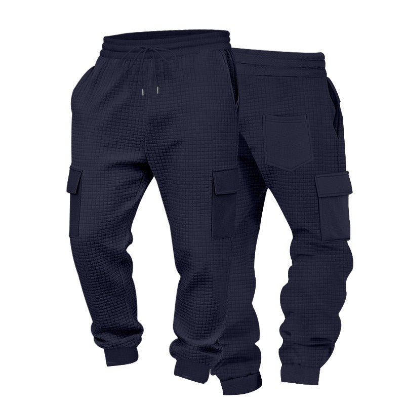 Herren Cargo-Jogginghose aus Waffelstruktur mit Kordelzug und Bündchen Echoarchiv