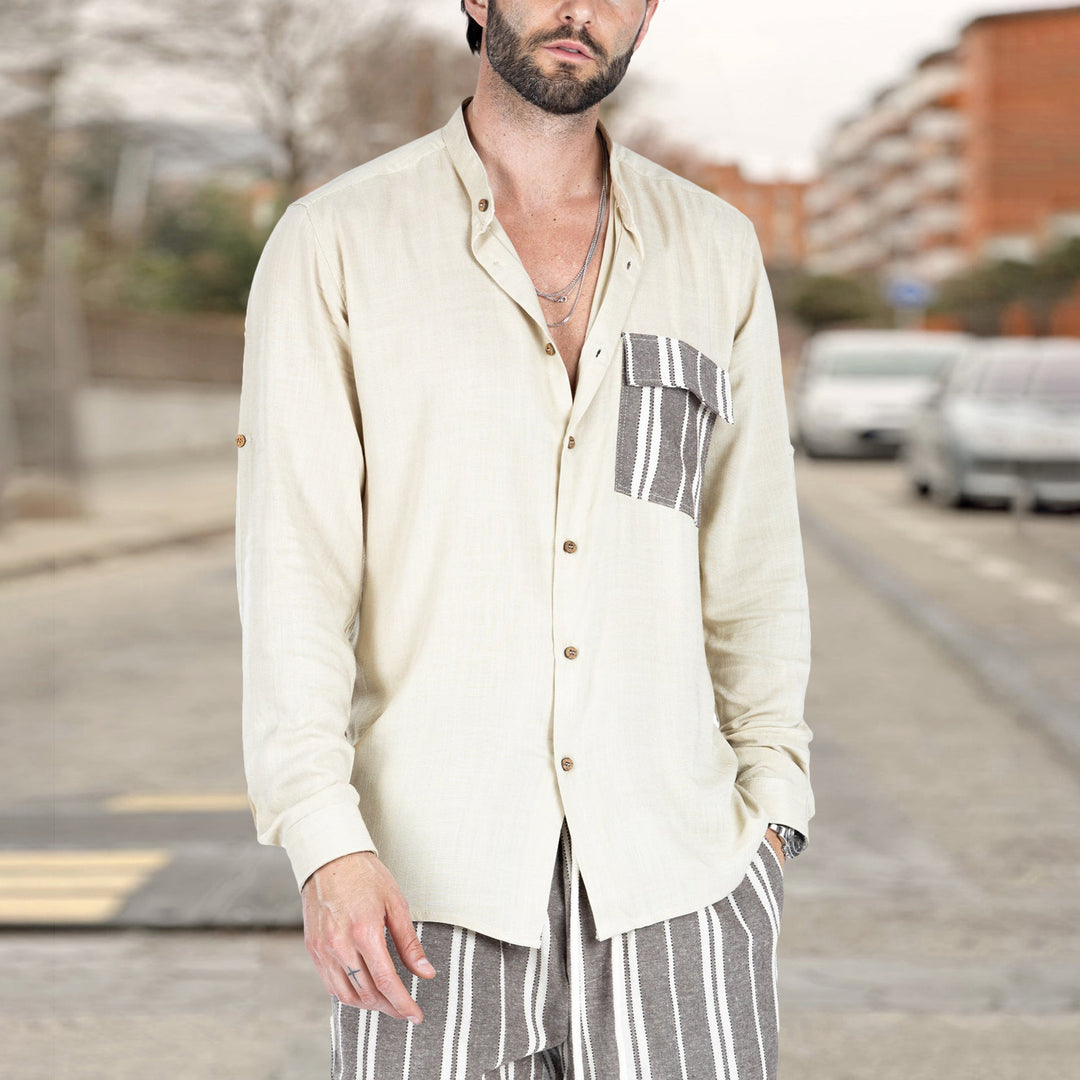 Herren Sommerhemd mit stylischem Streifen-Design Echoarchiv