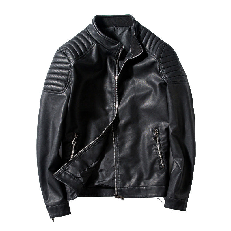 Herren Modische Kunstlederjacke mit strukturiertem Design Echo Archiv