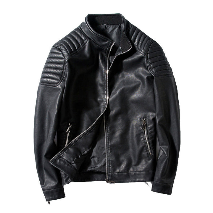 Herren Modische Kunstlederjacke mit strukturiertem Design Echo Archiv