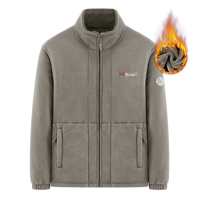 Herren Isolierende Zip‑Fleecejacke mit hohem Kragen und Soft‑Teddyinnenfutter Echo Archiv