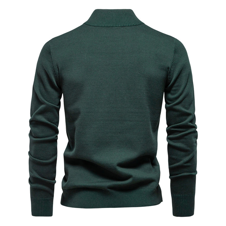 Herren Pullover mit kurzem Reißverschluss und modischem Stehkragen Echoarchiv