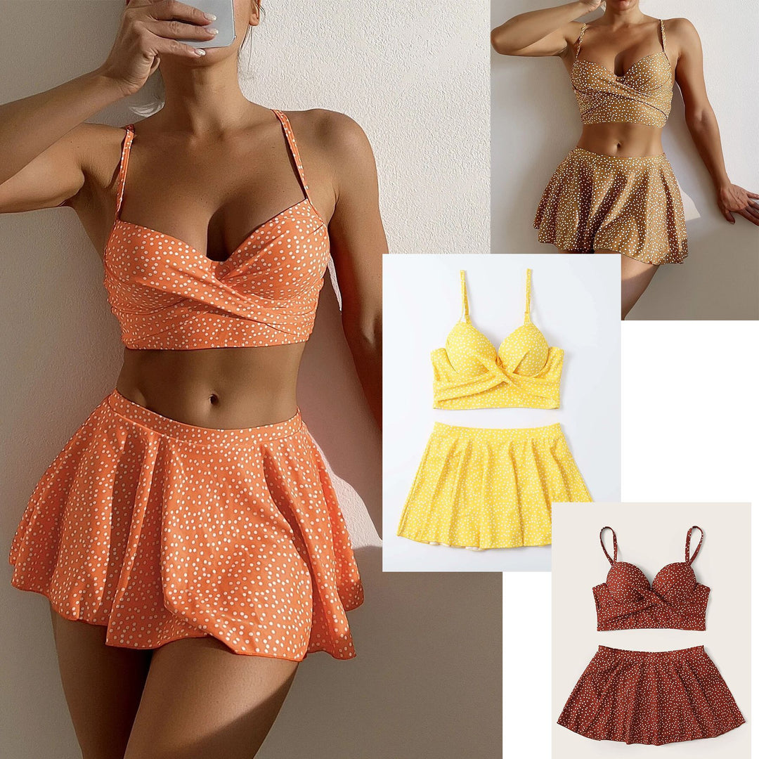 Damen Tankini-Set mit verspieltem Rock und gepolstertem Oberteil Echo Archiv