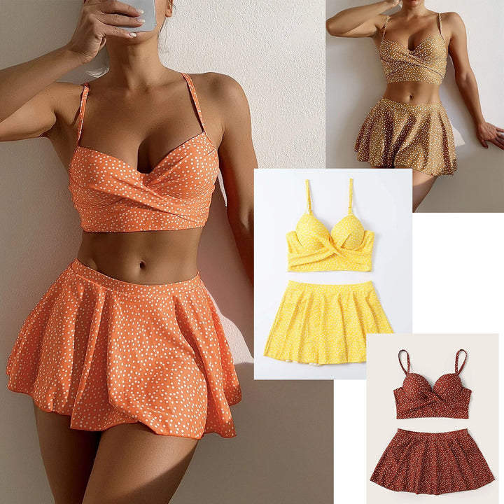 Damen Tankini-Set mit verspieltem Rock und gepolstertem Oberteil Echo Archiv