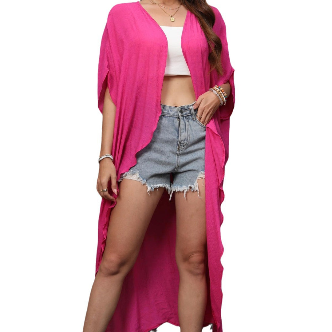 Damen luftiger Strandkimono aus fließender Viskose Echo Archiv