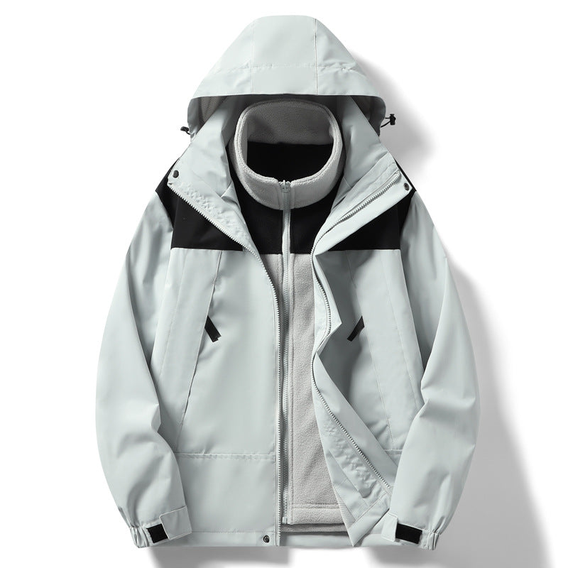 Herren wind- und wasserdichte Multifunktionsjacke mit Fleece-Innenfutter Echoarchiv