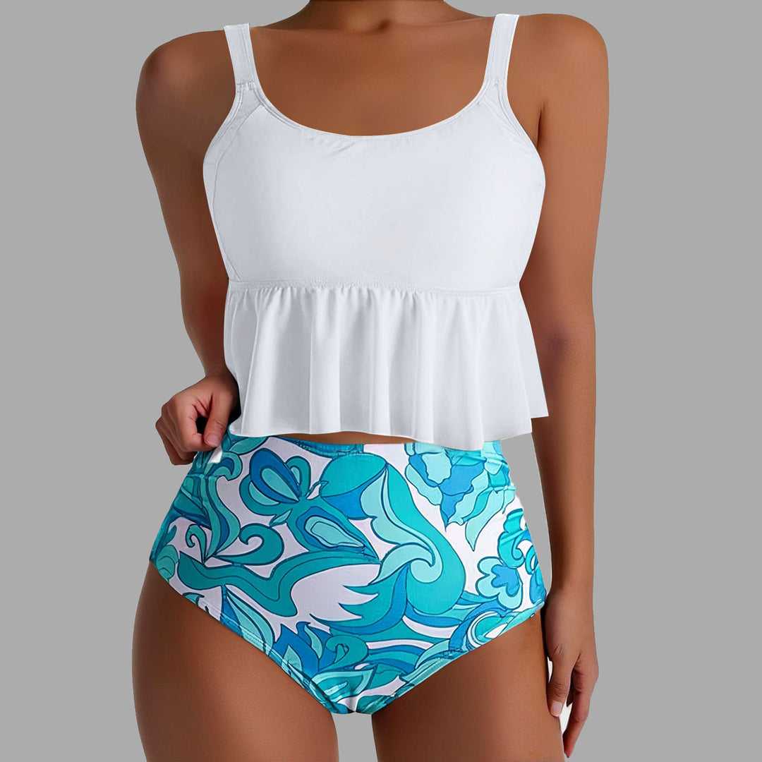Damen Tankini-Set mit floralen Akzenten und Rüschen Echo Archiv