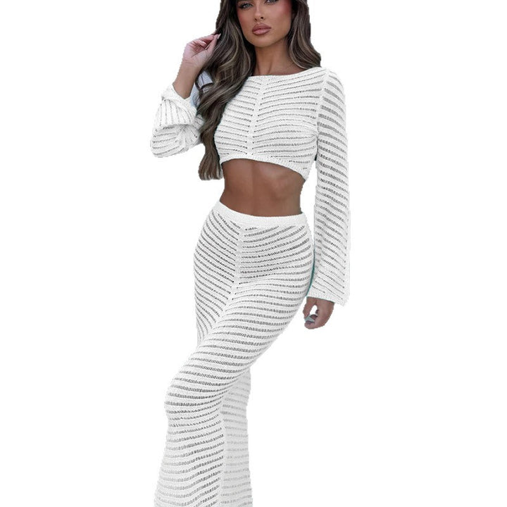 Damen Crop-Top und Maxi-Rock Set Echo Archiv