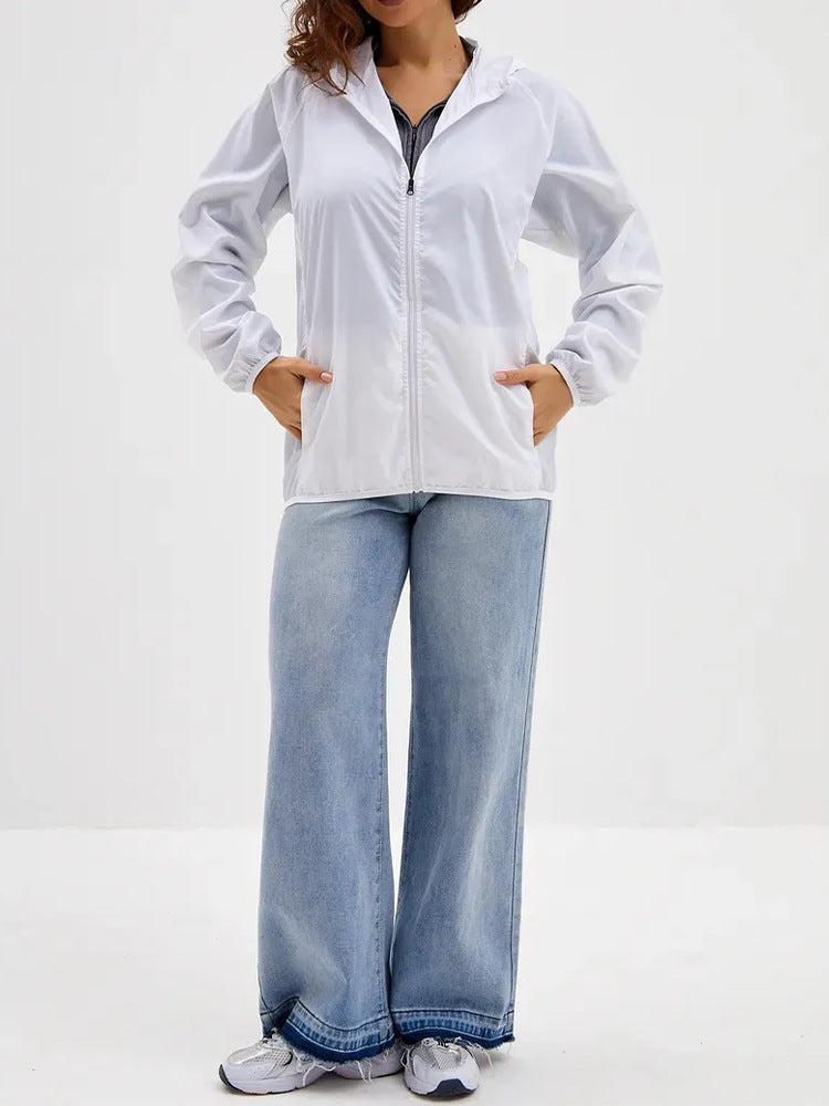 Damen Leichte Übergangsjacke mit Kapuze – Célinea