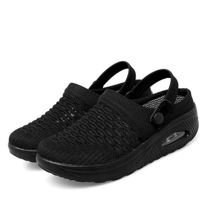 Damen  atmungsaktive Strick-Slingback Sneaker mit Luftpolstersohle Echo Archiv