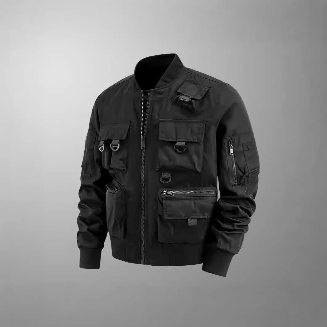 Herren taktische Multifunktionale Bomberjacke mit mehreren Taschen – Brevano
