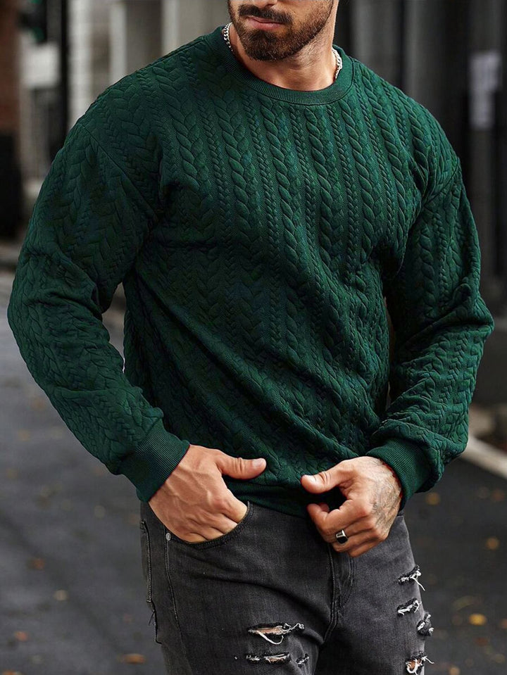 Herren Strickpullover mit strukturiertem Muster Echoarchiv