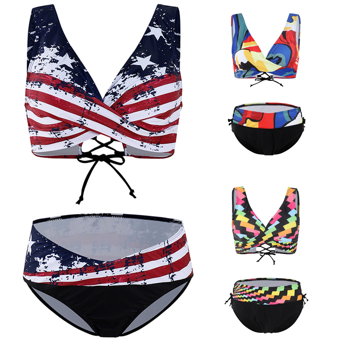 Damen Sportlicher Bikinis mit modischem Wickeldesign Echo Archiv