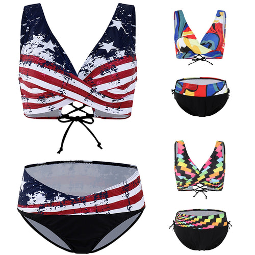 Damen Sportlicher Bikinis mit modischem Wickeldesign Echo Archiv