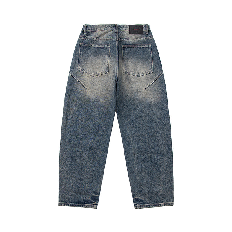 Damen Locker geschnittene Vintage-Denim-Jeans mit ausgefransten Details und verkürztem Bein Echoarchiv