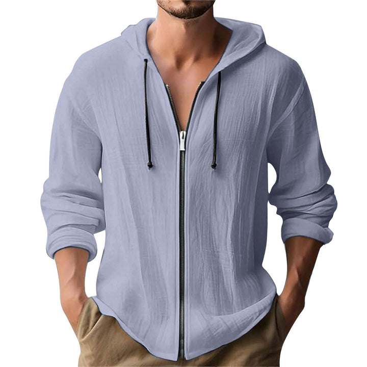 Herren lässige Kapuzenjacke mit Reißverschluss Echoarchiv