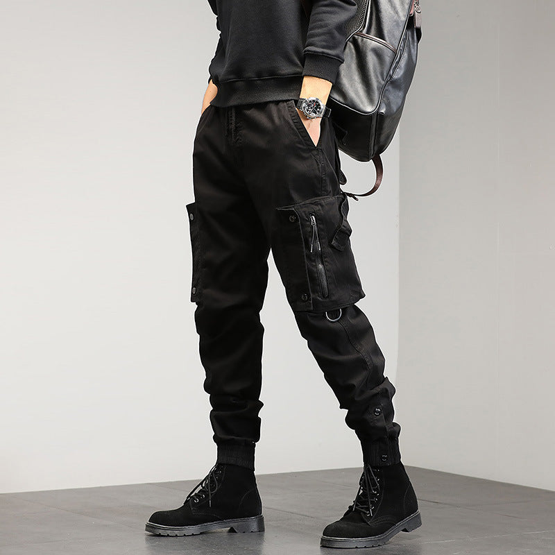 Herren Cargohose mit stylischen Reißverschlusstaschen und elastischem Bund Echoarchiv