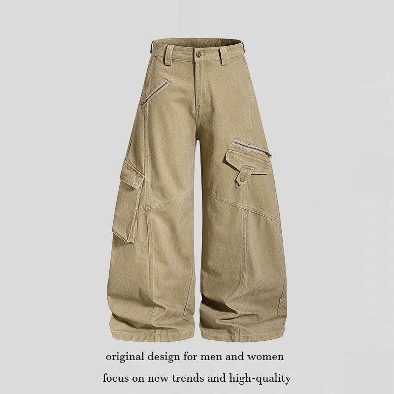 Damen Hochgeschnittene Baggy-Culotte mit Multi-Cargo-Taschen Echoarchiv
