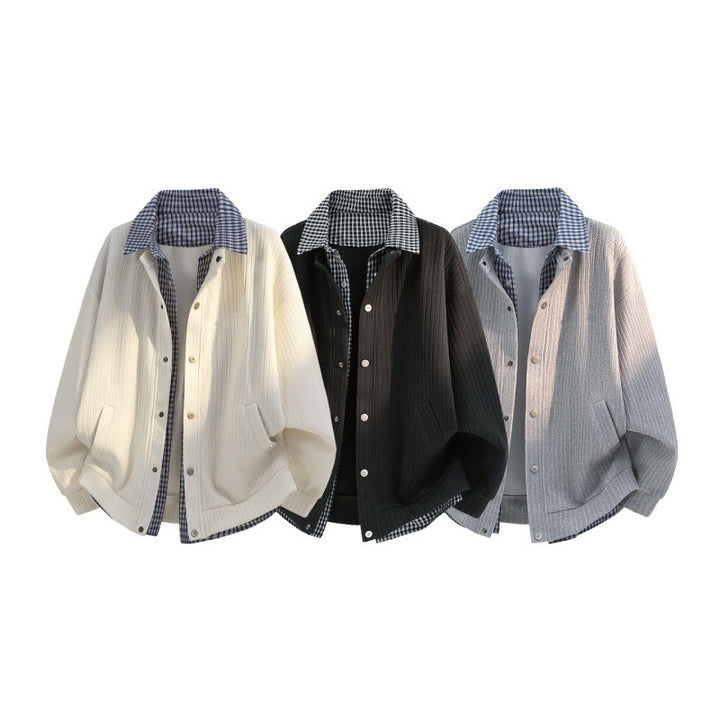 Damen Lässige Langarmjacke mit Karomuster Echo Archiv