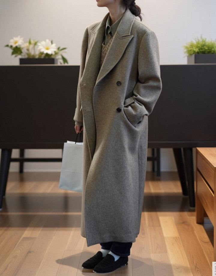 Damen Elegante und moderne Wool Trenchcoat Echoarchiv