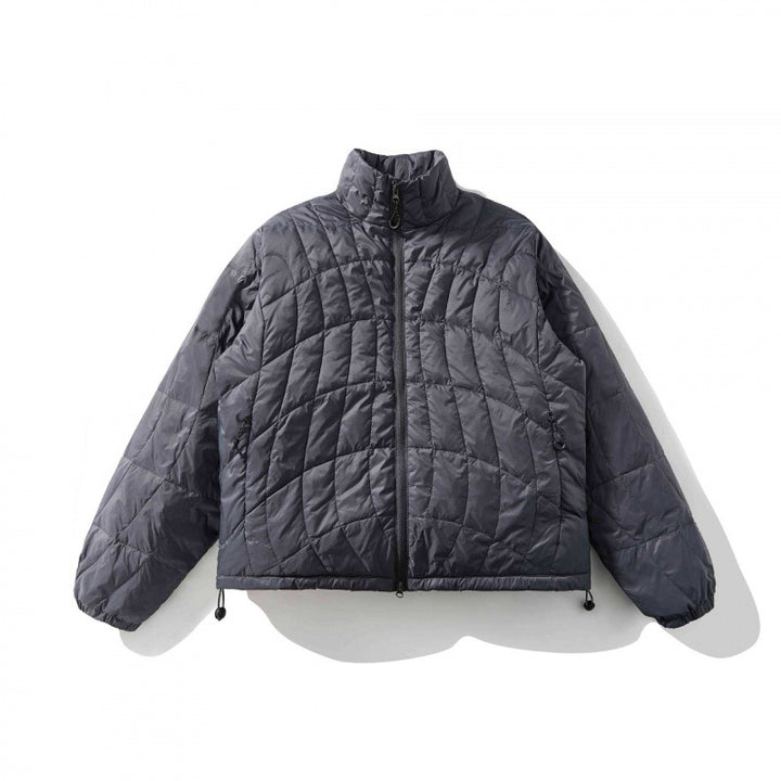 Unisex Ultraleichte gesteppte Kurzjacke mit geometrischer Steppung, Stehkragen und Tunnelzugsaum Echo Archiv