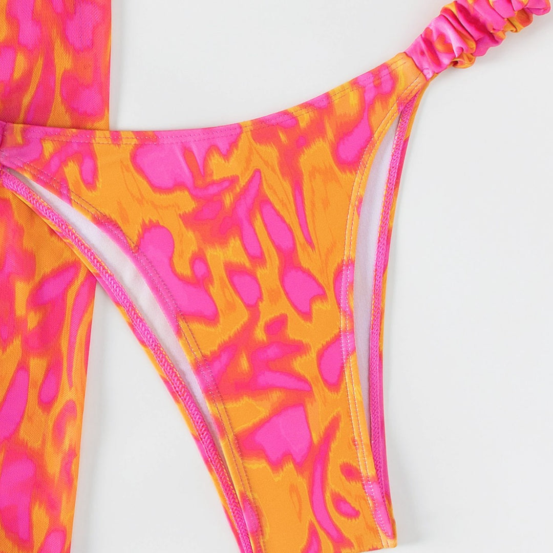 Damen Triangel-Bikini-Set mit Rüschendetails und trendiger Wickel-Tunika Echo Archiv