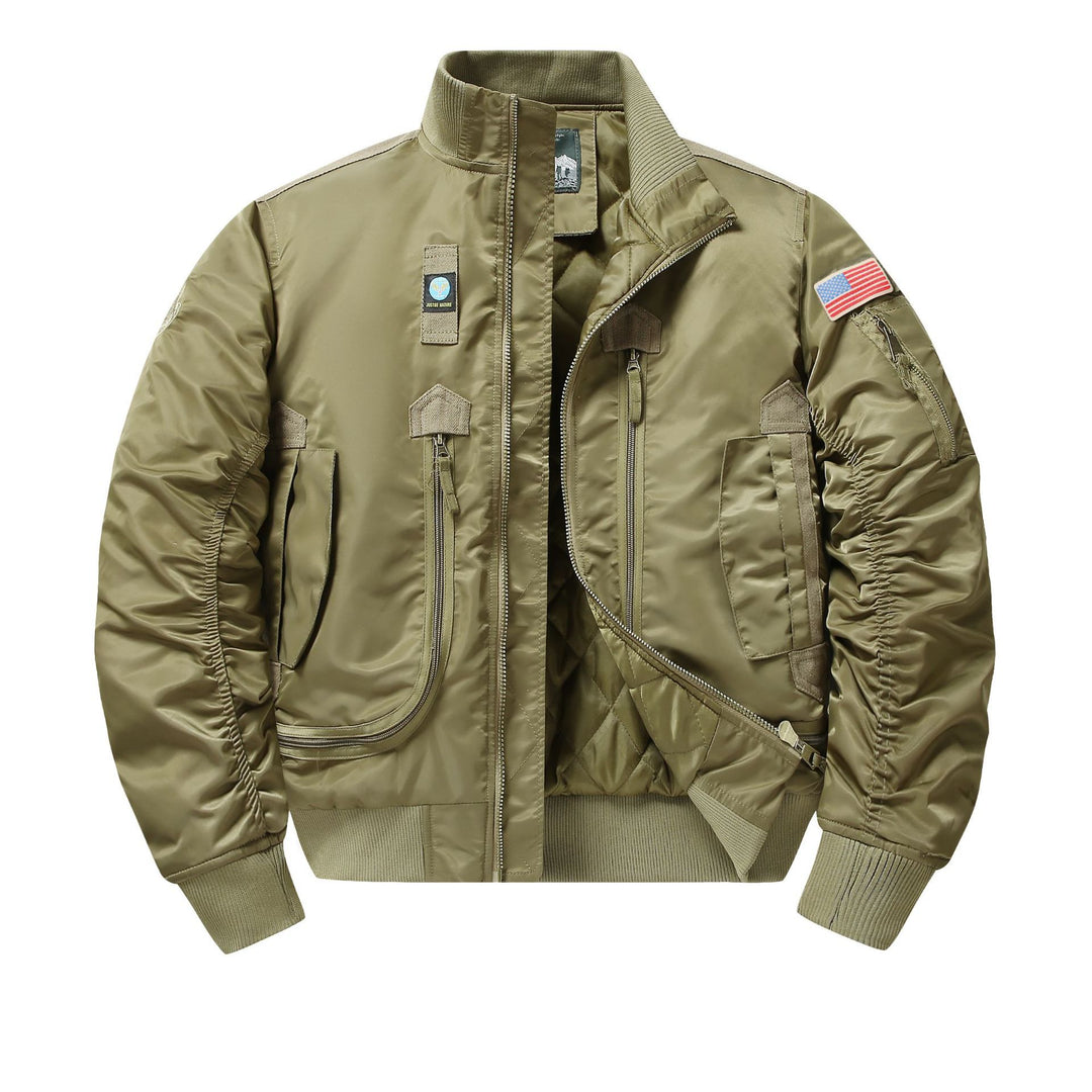 Herren nan robuste Piloten‑Bomberjacke mit multifunktionalen Reißverschluss‑ und Klapptaschen sowie Ärmeltasche Echo Archiv