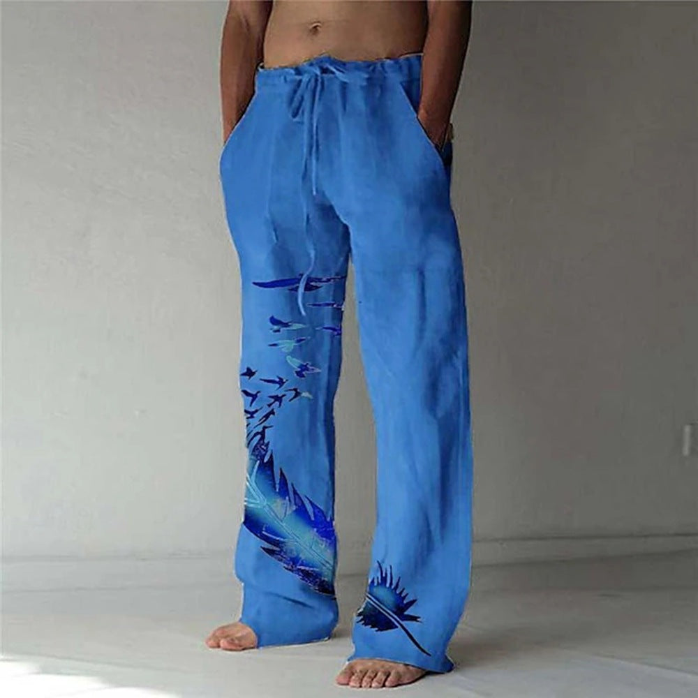 Damen Bequeme Sommerhose mit einzigartigem Federdesign Echoarchiv