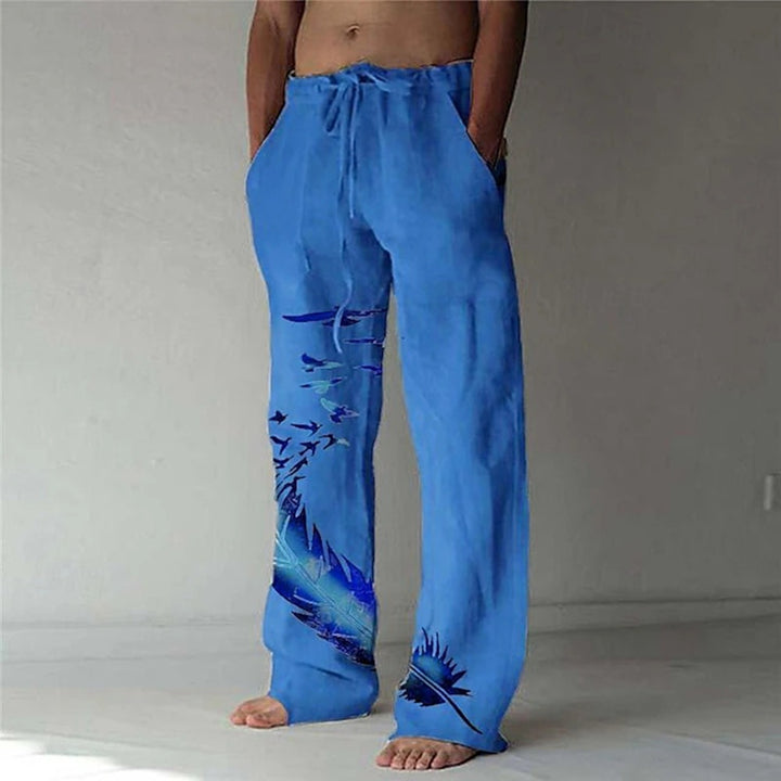 Damen Bequeme Sommerhose mit einzigartigem Federdesign Echoarchiv