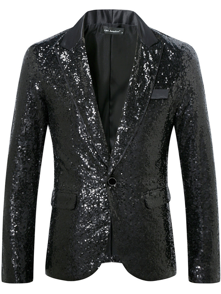 Herren Glamouröser Paillettenblazer Echoarchiv