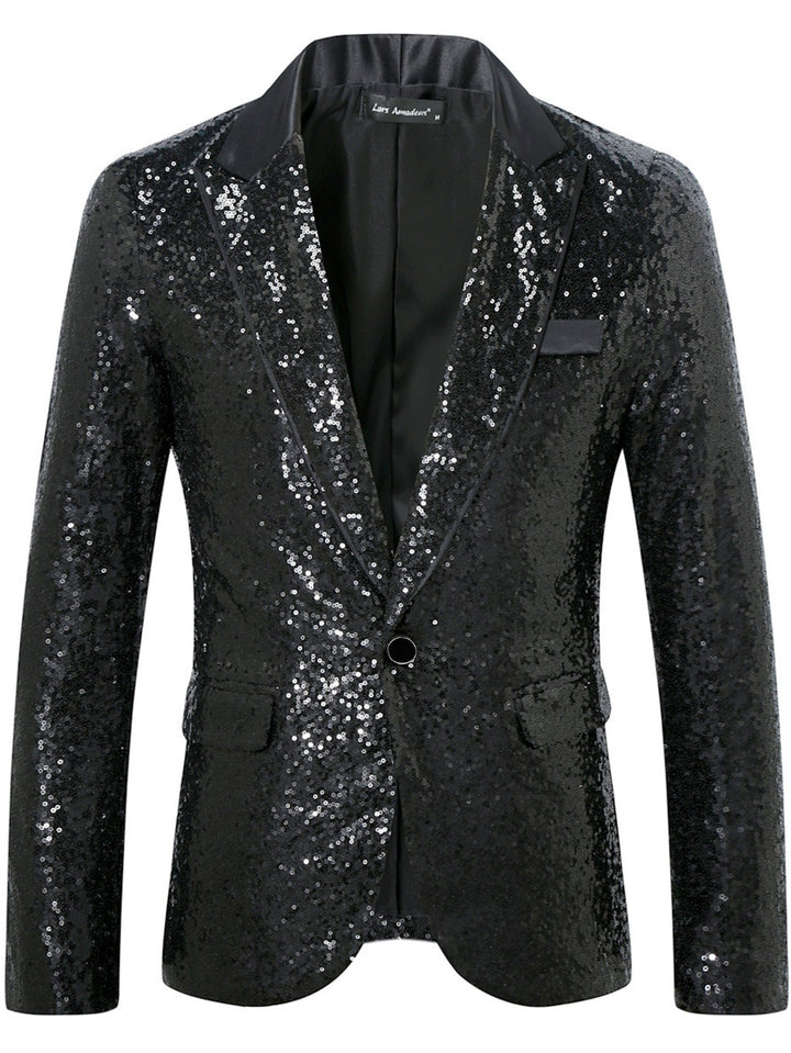 Herren Glamouröser Paillettenblazer Echoarchiv