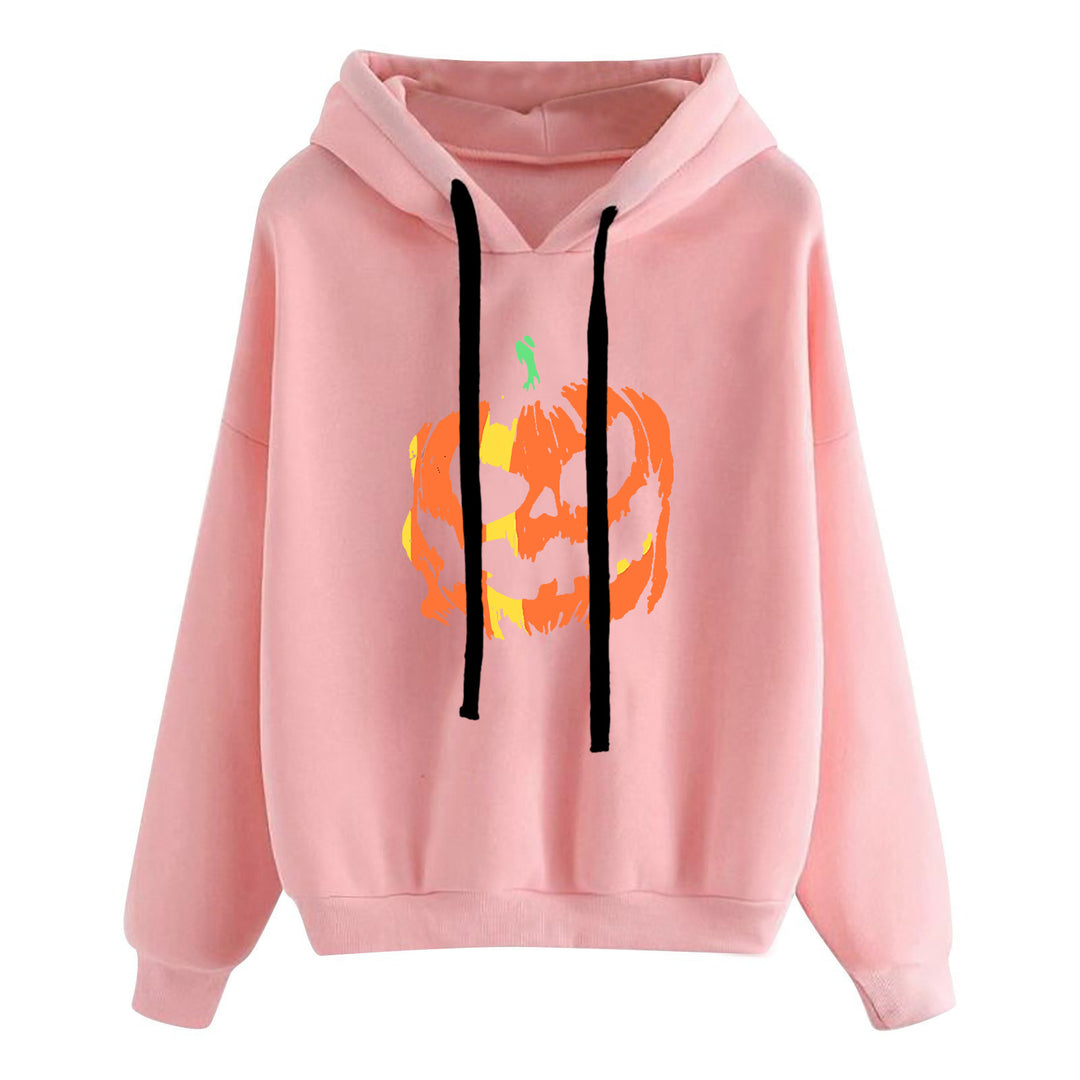 Damen lässiger Oversize Kapuzenpullover mit Herz‑und‑Pfotenprint, Kordelzug und gerippten Bündchen – Auréline