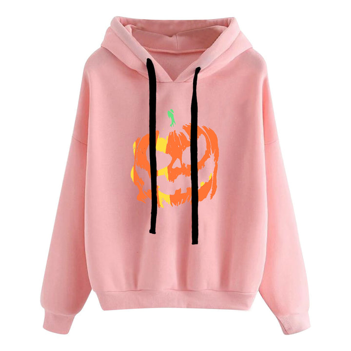 Damen lässiger Oversize Kapuzenpullover mit Herz‑und‑Pfotenprint, Kordelzug und gerippten Bündchen – Auréline