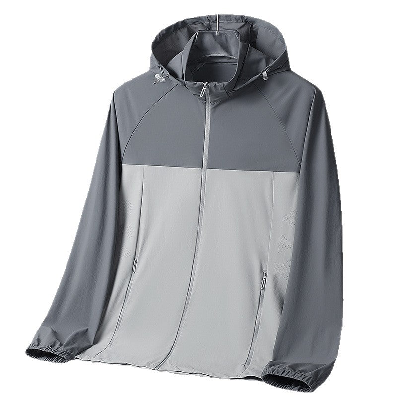 Damen Ultraleichte UV‑Schutz Windjacke mit Kapuze und Belüftungsperforation Echoarchiv