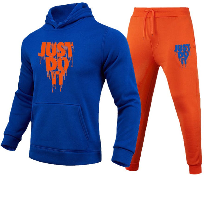 Herren Sportliches Hoodie- und Jogginghose-Set mit auffälligem Motiv und bequemer Passform Echoarchiv