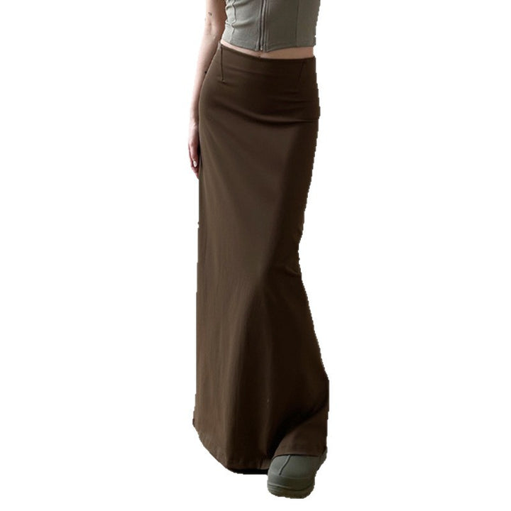 Damen Langer Maxirock mit Frontschlitz, elastischem Bund und Eingrifftaschen Echo Archiv