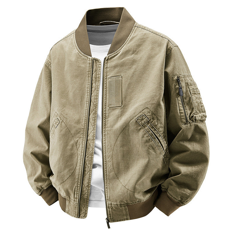 Herren Modische Bomberjacke mit Seitentaschen Echo Archiv