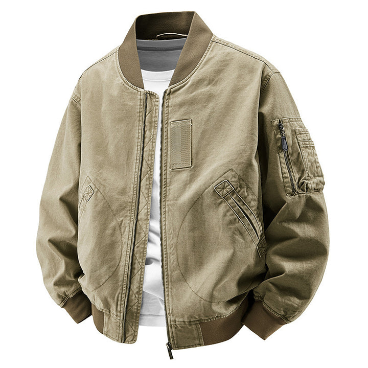 Herren Modische Bomberjacke mit Seitentaschen Echo Archiv