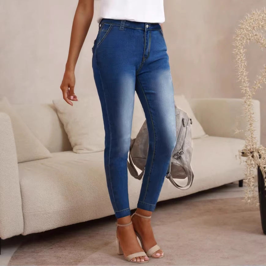 Damen High-Waist Skinny-Jeans aus elastischem Stretch-Denim Echo Archiv