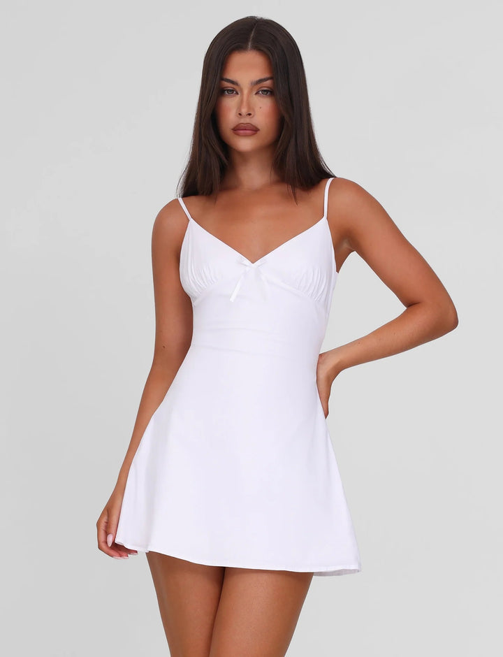 Damen Strandkleid mit hübschen Spaghettiträgern und fließendem Schnitt Echo Archiv