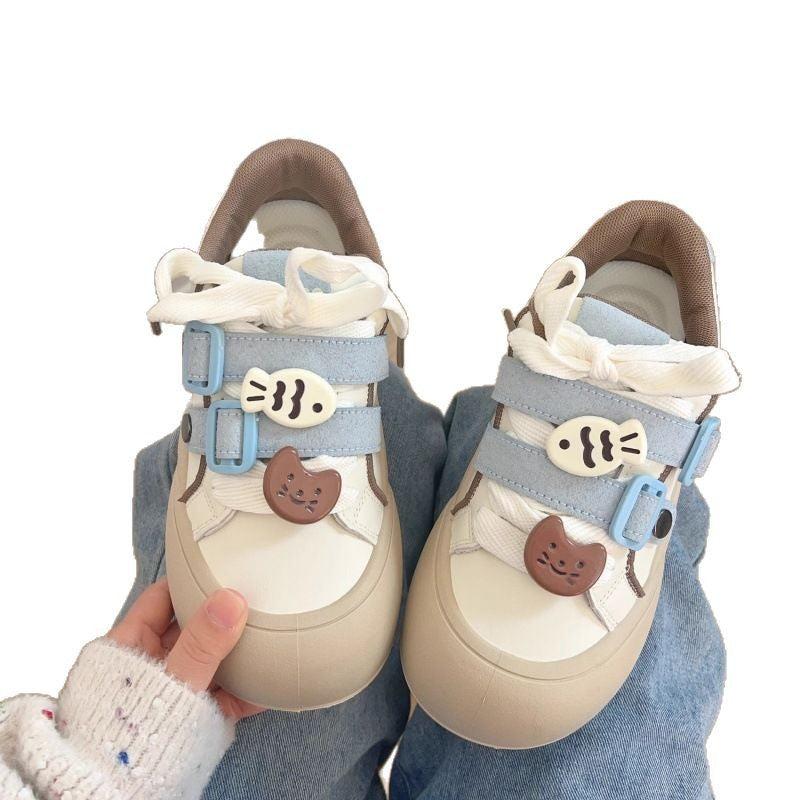 Damen Verspielte Sneakers mit tierischen Applikationen und komfortablem Klettverschluss Echo Archiv