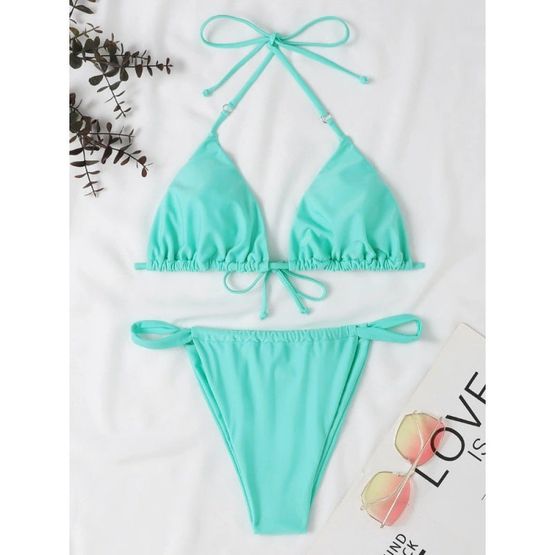 Damen Triangel-Bikini mit verstellbaren Bindebändern und elastischem Bund Echo Archiv