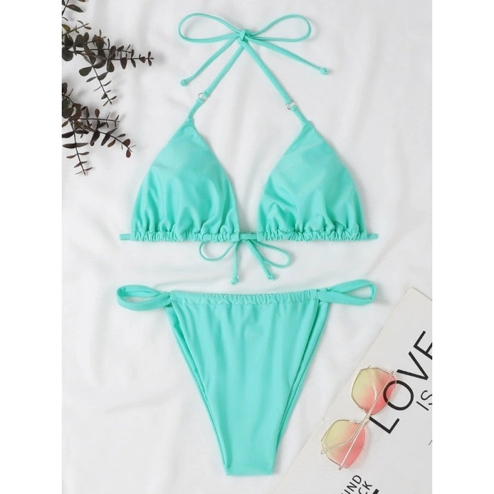 Damen Triangel-Bikini mit verstellbaren Bindebändern und elastischem Bund Echo Archiv