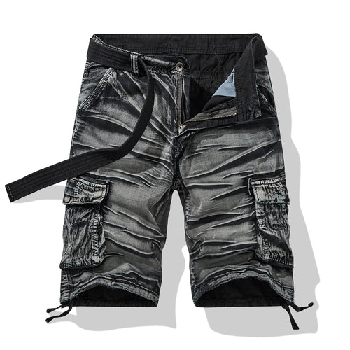 Herren Multifunktionale Cargo-Shorts mit seitlichen Taschen und verstellbarem Bund Echoarchiv