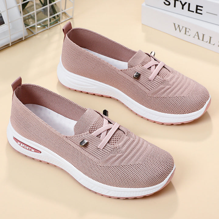 Damen nan leichter Strick-Slipper-Sneaker mit Memory-Schaum-Fußbett und rutschfester Gummilaufsohle Echo Archiv