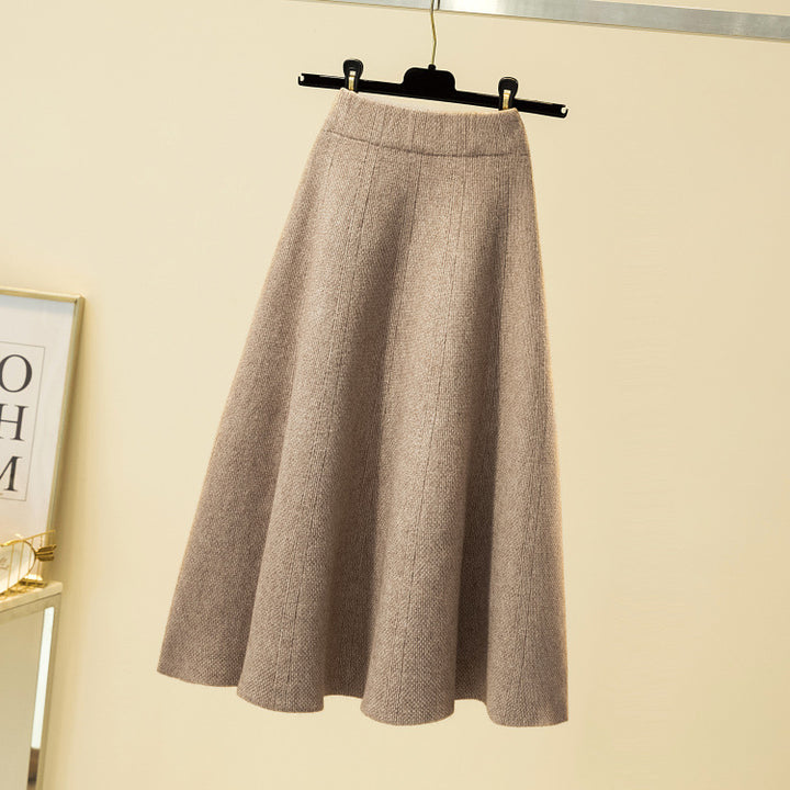 Damen Eleganter, schwingender Midi-Rock Echo Archiv