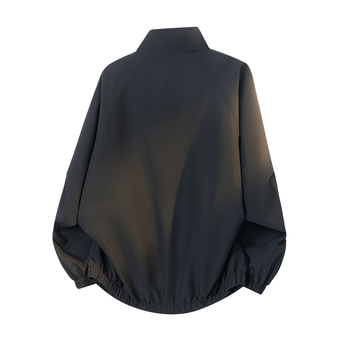 Herren Oversize-Funktionsjacke im Bomberstil mit Stehkragen, Kordelzugsaum und diagonalem Nahtdesign Echoarchiv