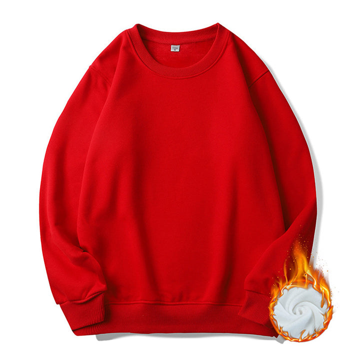 Unisex Thermo-Fleece Sweatshirt mit Rundhals und angerautem Innenfutter – Marzano
