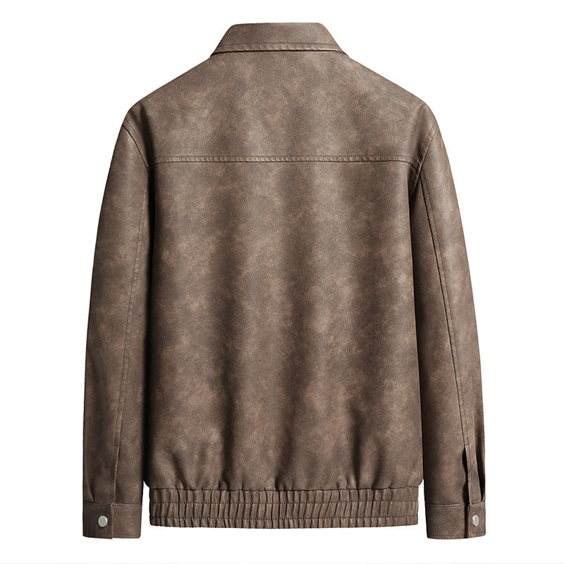 Herren Modische Lederjacke im Vintage-Stil – Valtoré