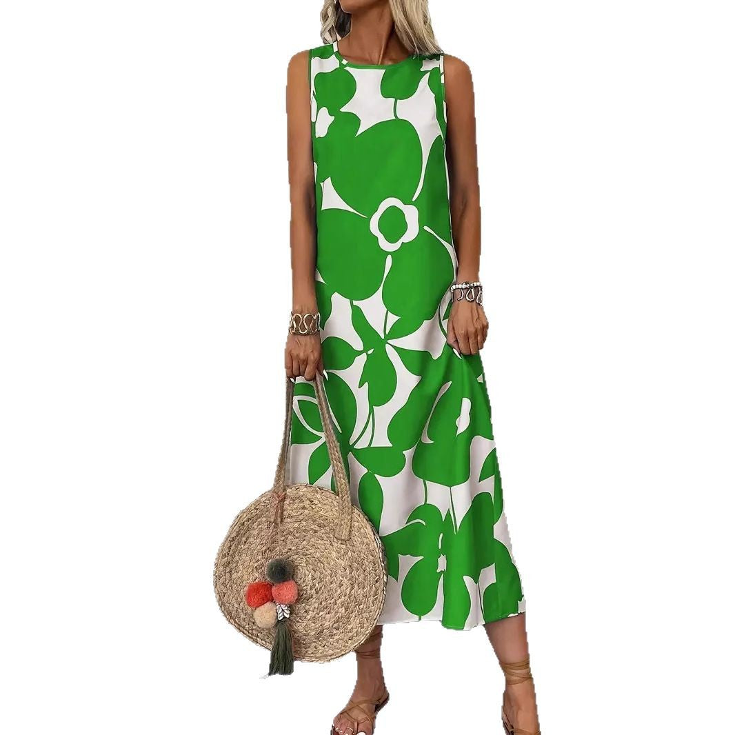 Damen Maxikleid mit floralem Muster Echoarchiv